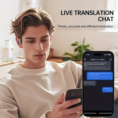 Conversație tradusă în timp real în aplicația căștilor
