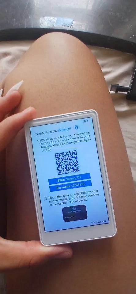 Poza unui client: ecranul de conectare al monitorului SelfiePro