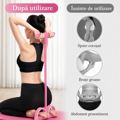 Înainte și după utilizarea benzii SlimFit: spate, brațe și abdomen
